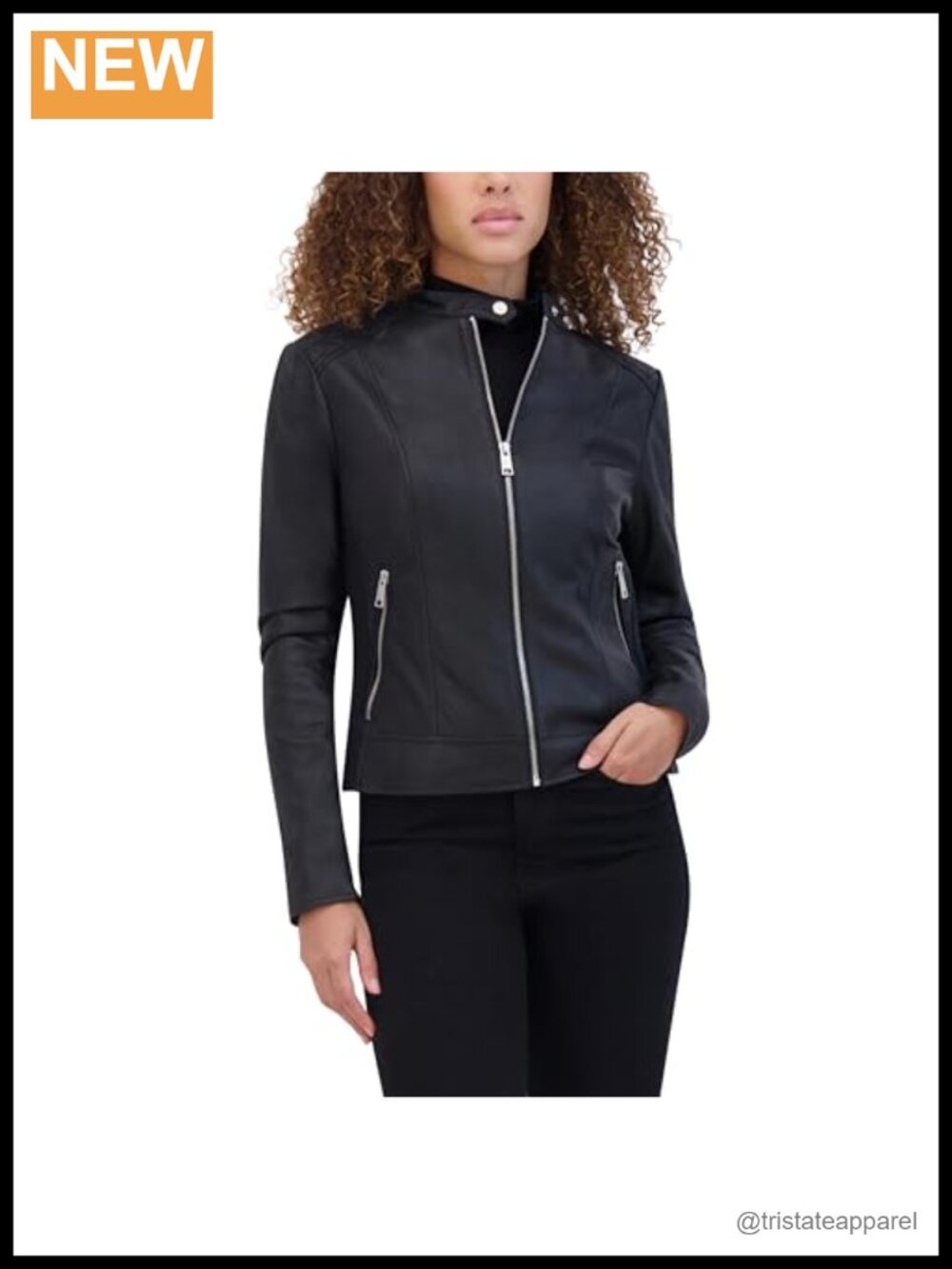 Genuine Leather Racer Jacket Lightweight Moto Style